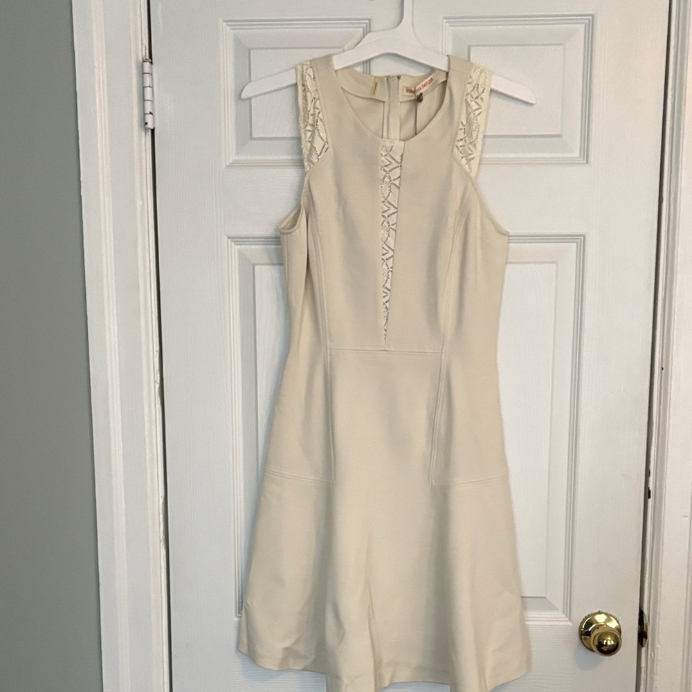 Rebecca Taylor Cream Sleeveless Dress